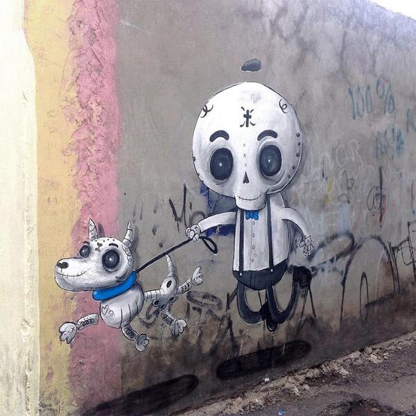 streetart en la Ciudad de México por Chikle Bomba http://t.co/jK7EJPTKRD