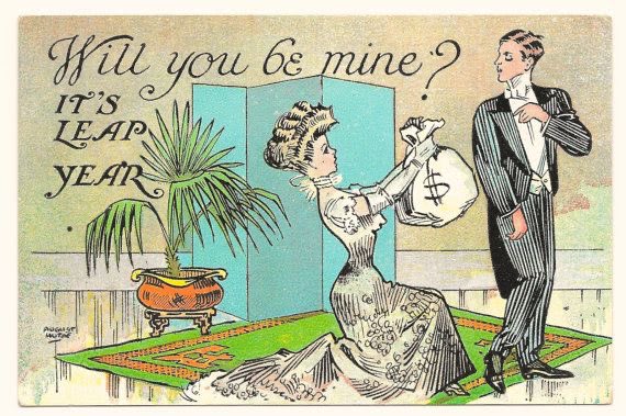 It’s #LeapDay! Traditionally, on February 29th, typical gender roles could be reversed and women were “allowed” to propose to men. In the early 20th Cent., this scenario became popular fodder for cartoonists, with varying levels of offensiveness... More: