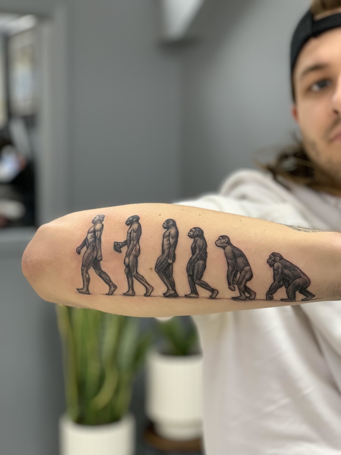 Theory of evolution done by Logan Bourbina at studio 13 in Fort Wayne IN.