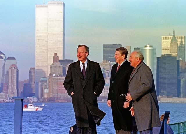..Bush,Reagan and Gorbachov and the WTC,December 1988 ..
