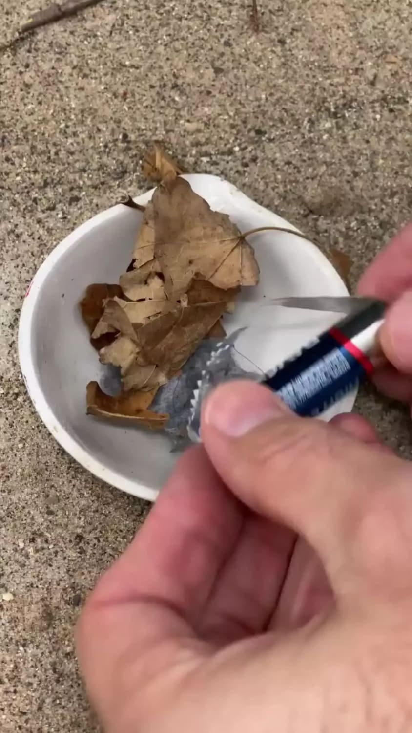 How to start a fire with a battery and gum wrapper