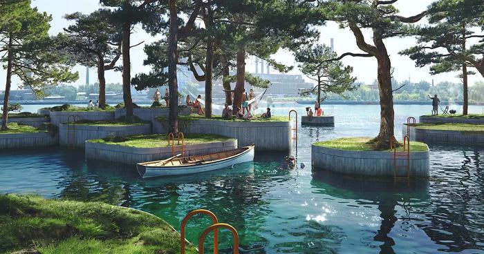 These Floating Islands Will Bring A New Type Of Public Park To Copenhagen