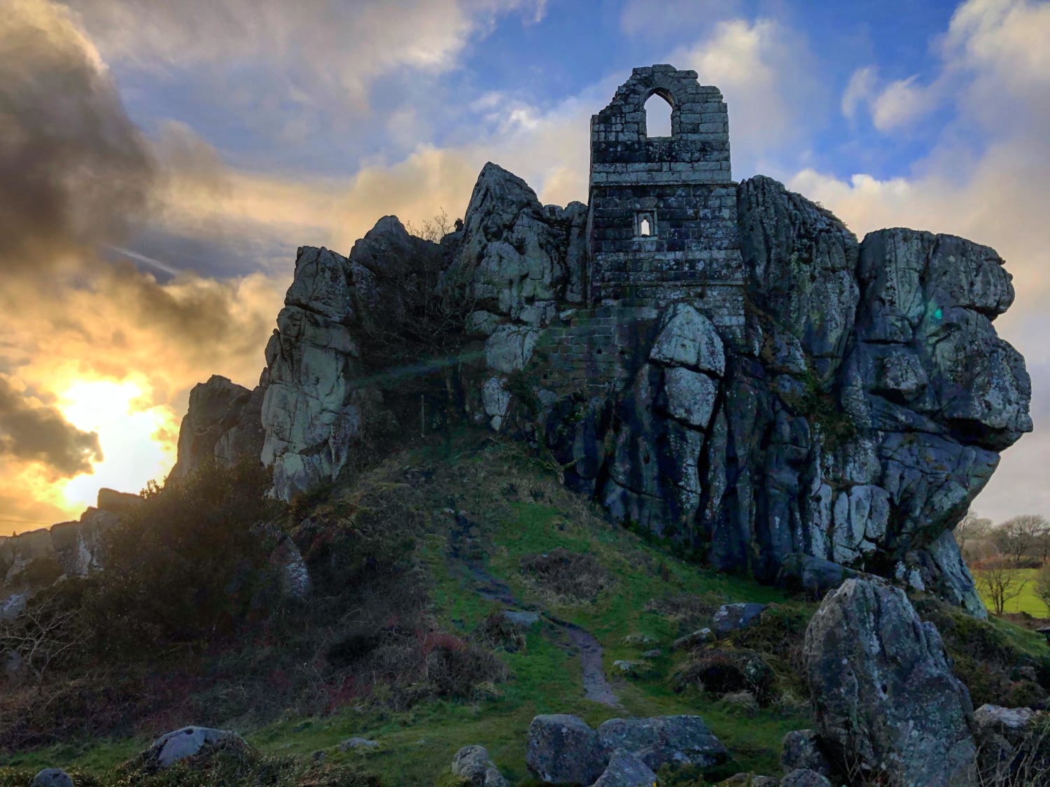 Out walking the dogs when everything got a bit Middle Earth. Roche Rock, Cornwall.