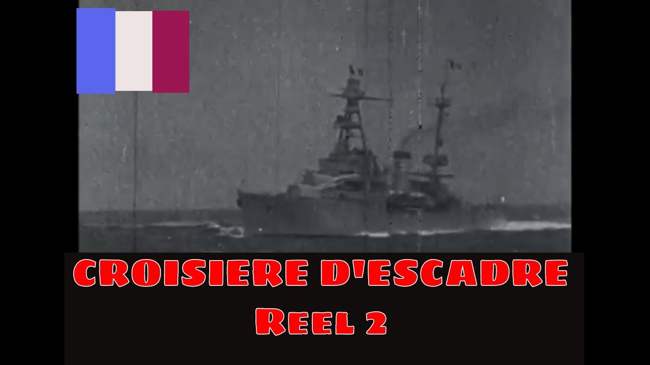1938 PRE-WWII FRENCH NAVY DOCUMENTARY FILM " TOULON HEAVY SQUADRON CRUISE " PART 2 49924