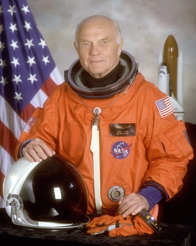 John Glenn, the first American to orbit the Earth, was born today in 1921. After his historic spaceflight, he served as a U.S. Senator for 25 years, returning to space in 1998 on the space shuttle at age 77. Read more about Glenn's life and legacy: