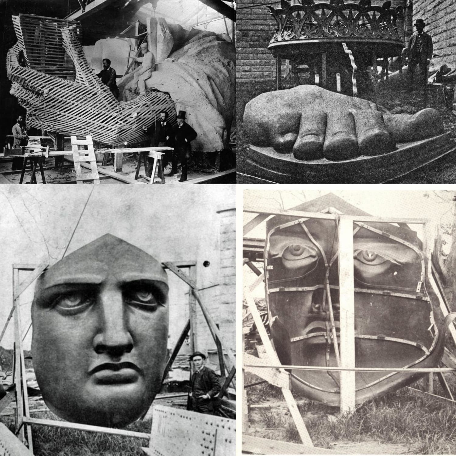 Assembly of the Statue of Liberty. Well the individual parts creep me out