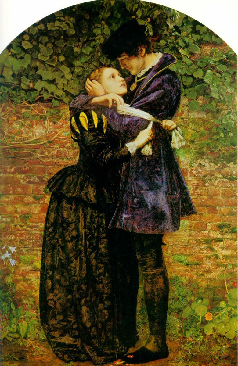 "A Huguenot" by John Everett Millais (1851-52).