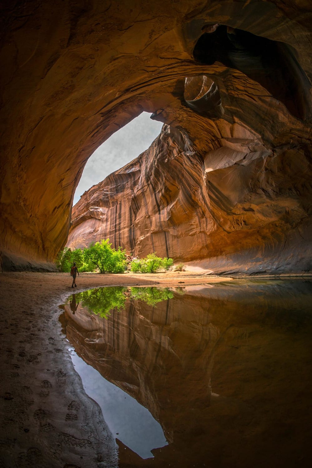 Complete solitude within the Golden Cathedral, Grand Staircase - Escalante, Utah, USA.
