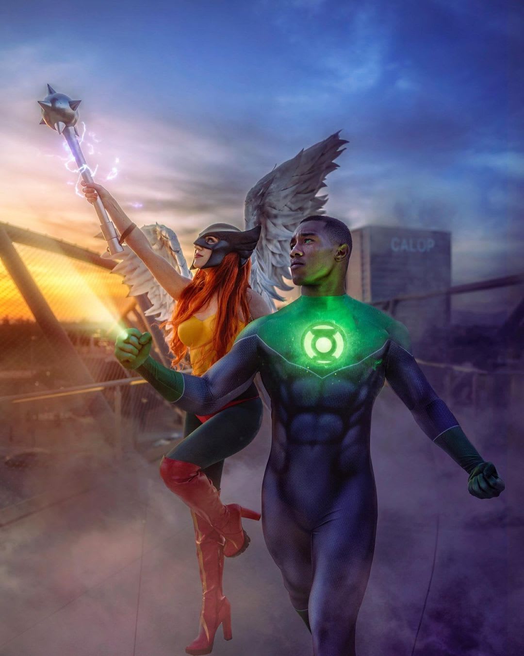 [Cosplay] Green Lantern & Hawkgirl by Matt Hackett & GracieTheCosplayLass