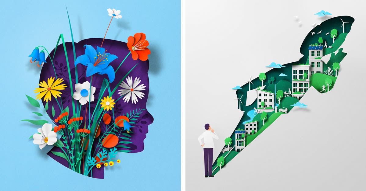 Paper Illustrations and GIFs Artistically Visualize the Layered Workings of the Body and Mind