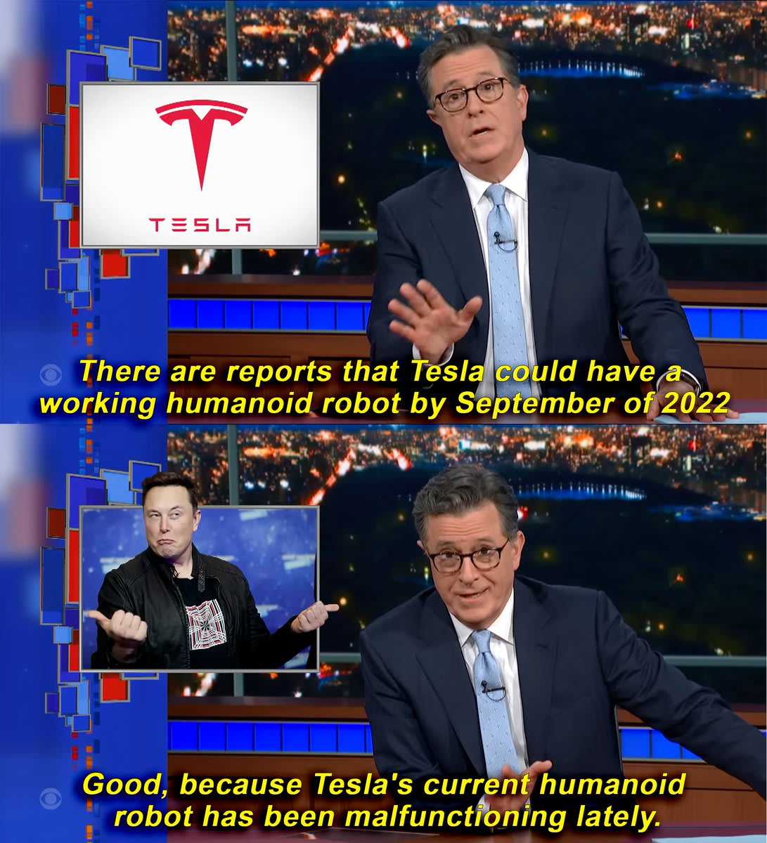 You know we love robots here at Mashable so it almost seems as if Colbert’s new segments, “Cyborgasm” was made for us. He starts off with taco robots and ends with a great Elon joke. Hit the link to watch the whole segment. Link: