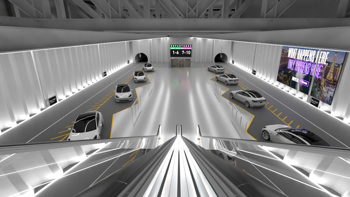 Behold! Elon Musk has invented a parking garage.