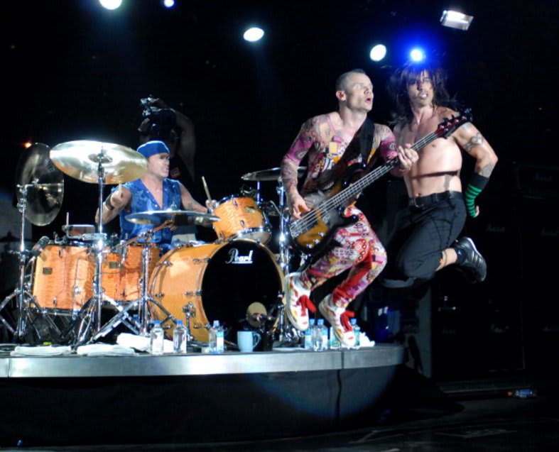 The Red Hot Chili Peppers during Lollapalooza 2006 in Chicago. Photo by Kevin Mazur.