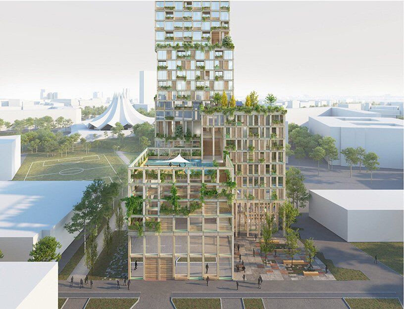 mad arkitekter to build WoHo, a residential wooden skyscraper in berlin