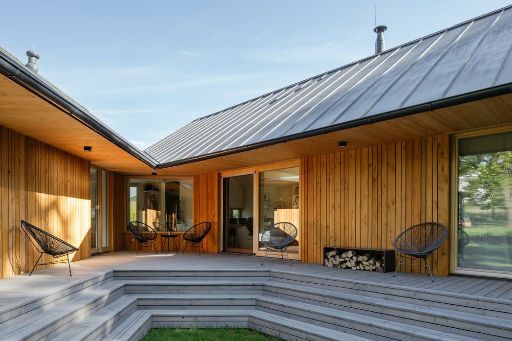 Designed by KLAR the House with In-law Suite is located in the Moravian-Silesian Region, Czech Republic