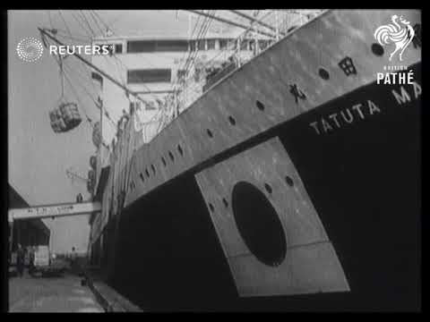 Last Japanese silk ship unloads in USA (1941)