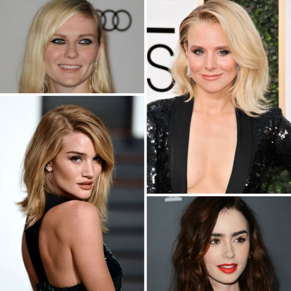 Mix Celebrity Haircuts For Medium Length Hair