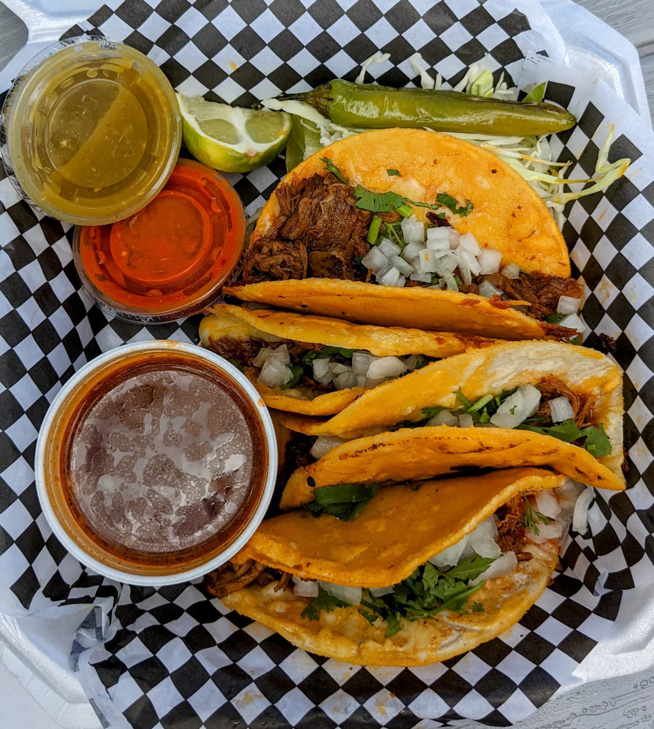Quesabirria tacos from my local food truck.
