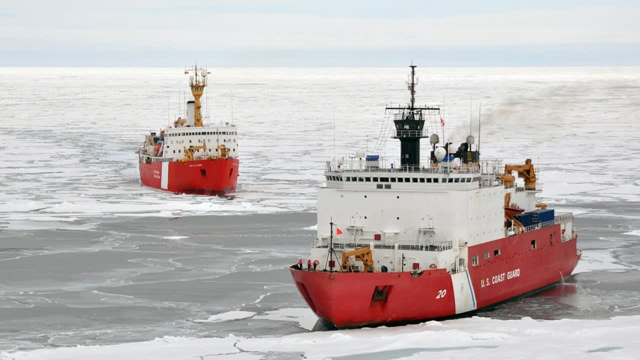 Here's How Massive Icebreaker Ships Plow Through Frozen Seas