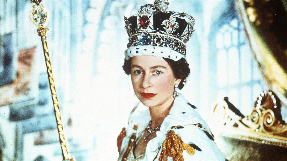 Queen Elizabeth on her coronation as queen- June 3rd 1953-