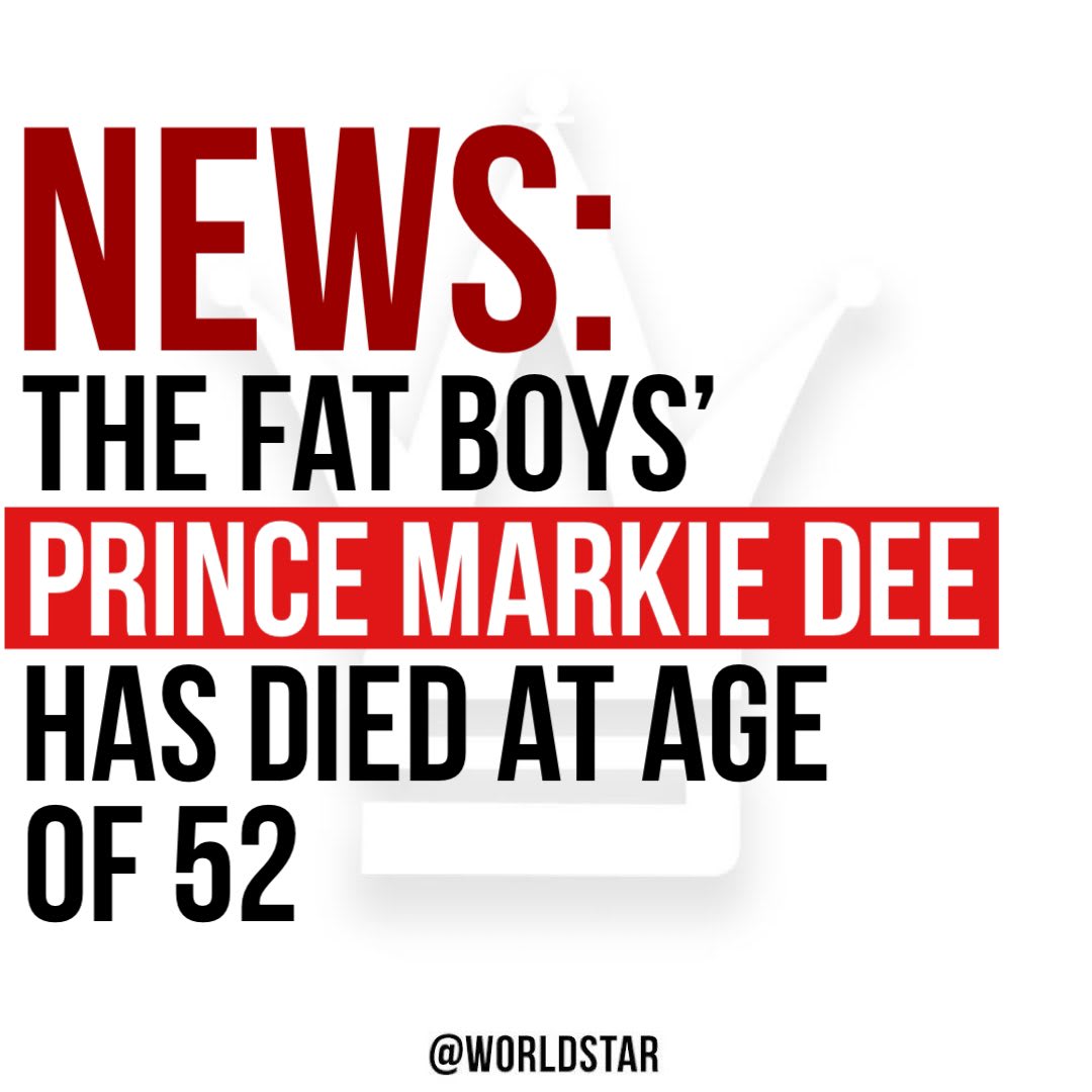 According to reports, PrinceMarkieDee of the legendary Hip Hop group TheFatBoys, has died at the age of 52. Our thoughts and prayers are with his family and friends. 🙏