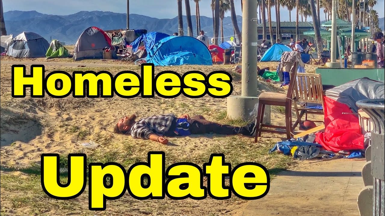 Update homeless encampment in Venice Beach new skid Row