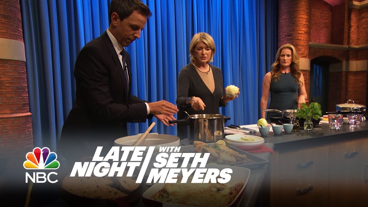 Cooking One-Pot Meals with Martha Stewart, Part 1 - Late Night with Seth Meyers