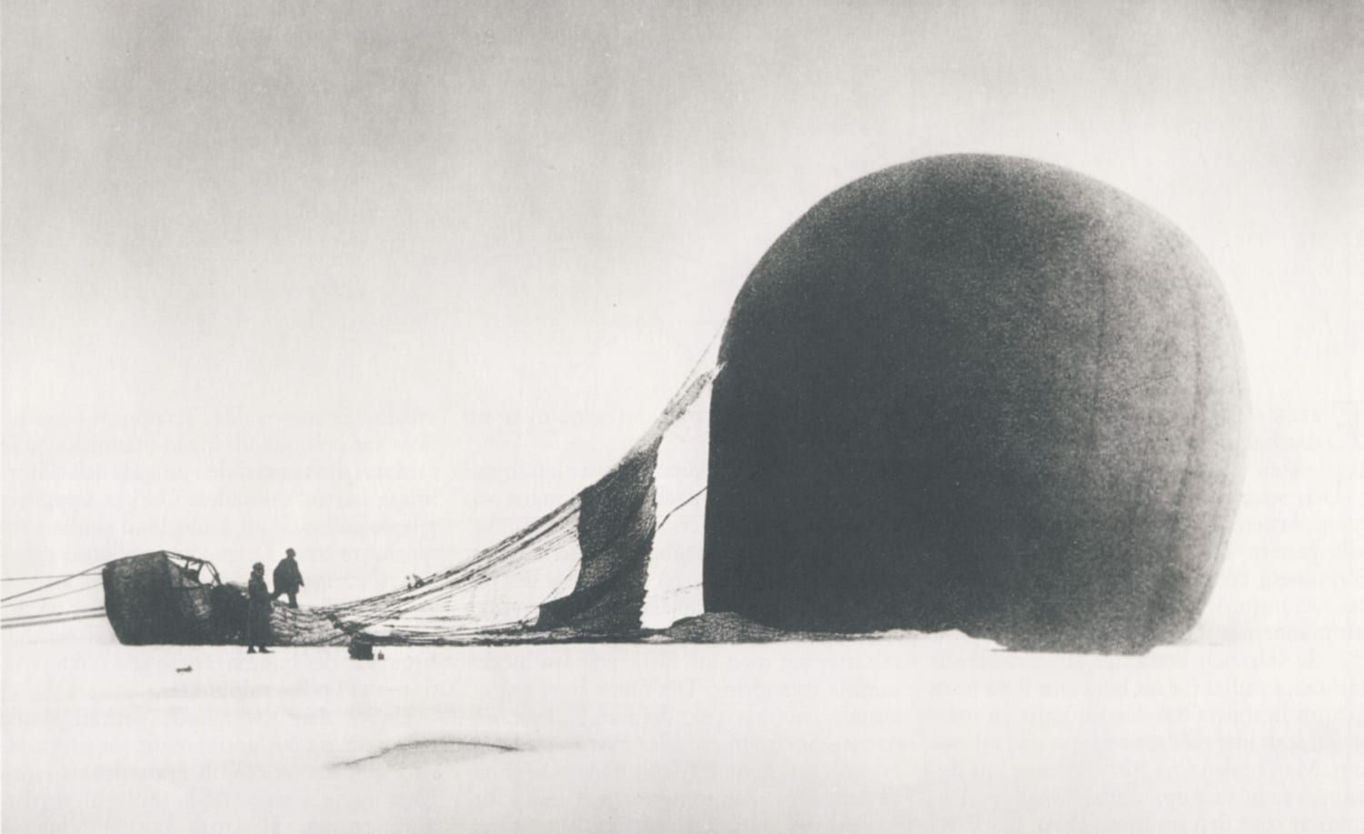 "Our situation has most definitely not improved " Engineer Andrée writes in his log after crashing on arctic ice while attempting to cross the north pole with a hot air balloon. 1897