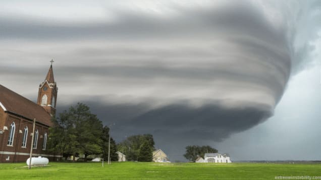 A beautiful supercell storm.