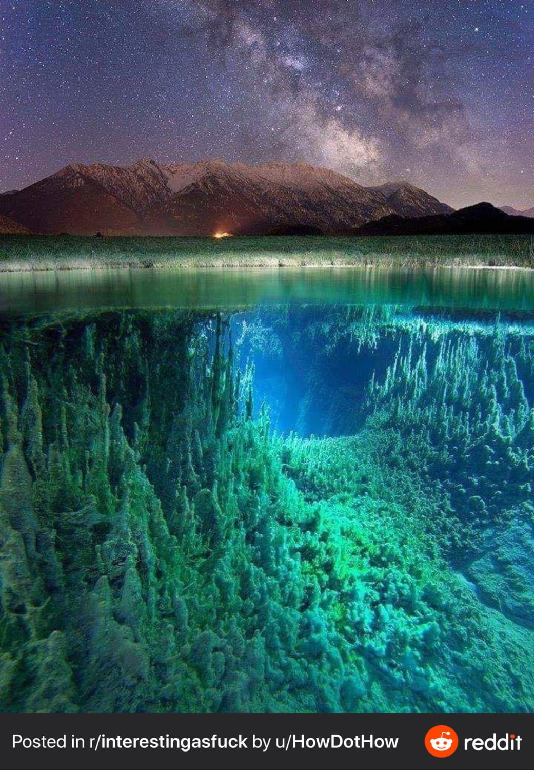 Breathtaking in two different ways... beautiful night sky and chilling depths!