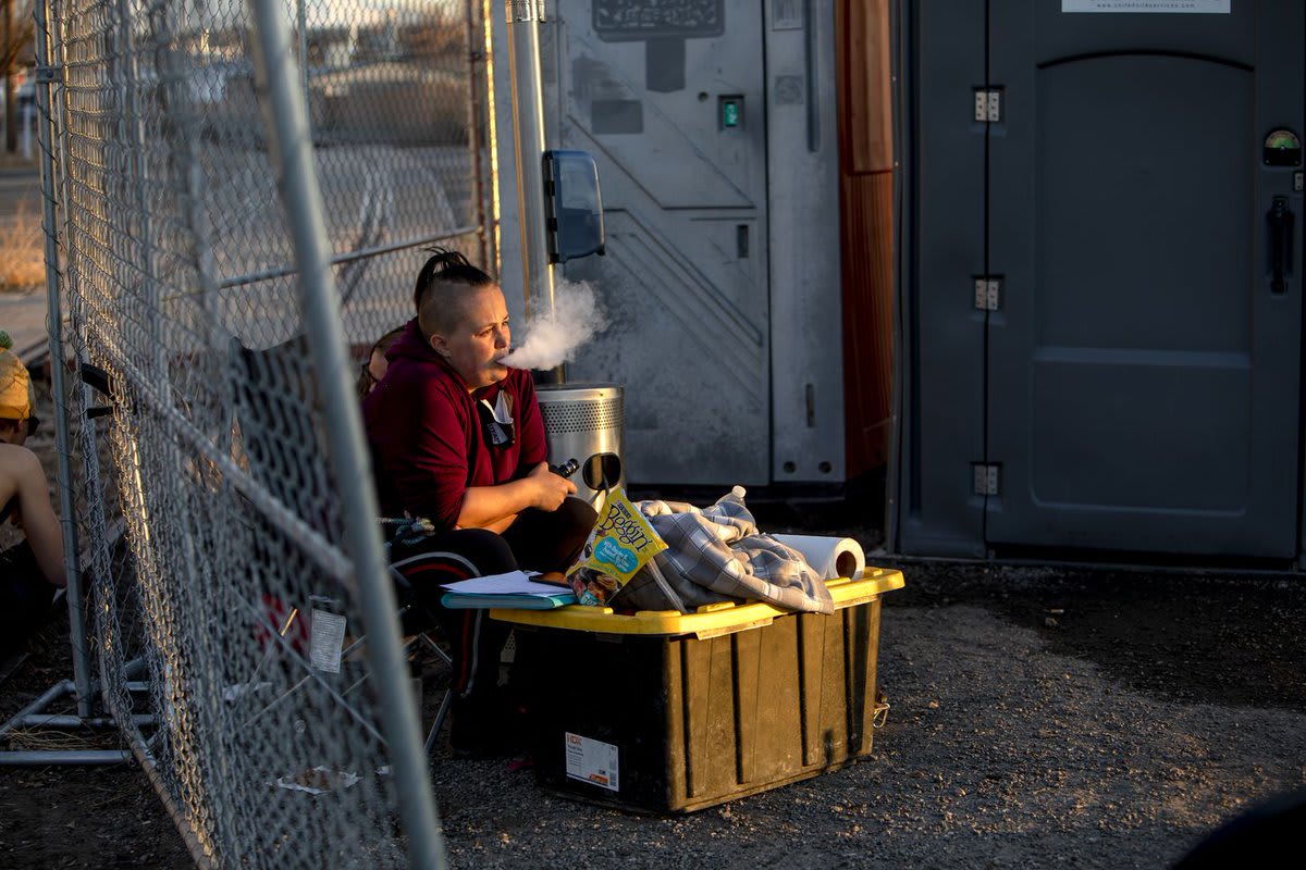 A $9-an-hour port-a-potty job helped her escape homelessness. Now she watches others struggle.
