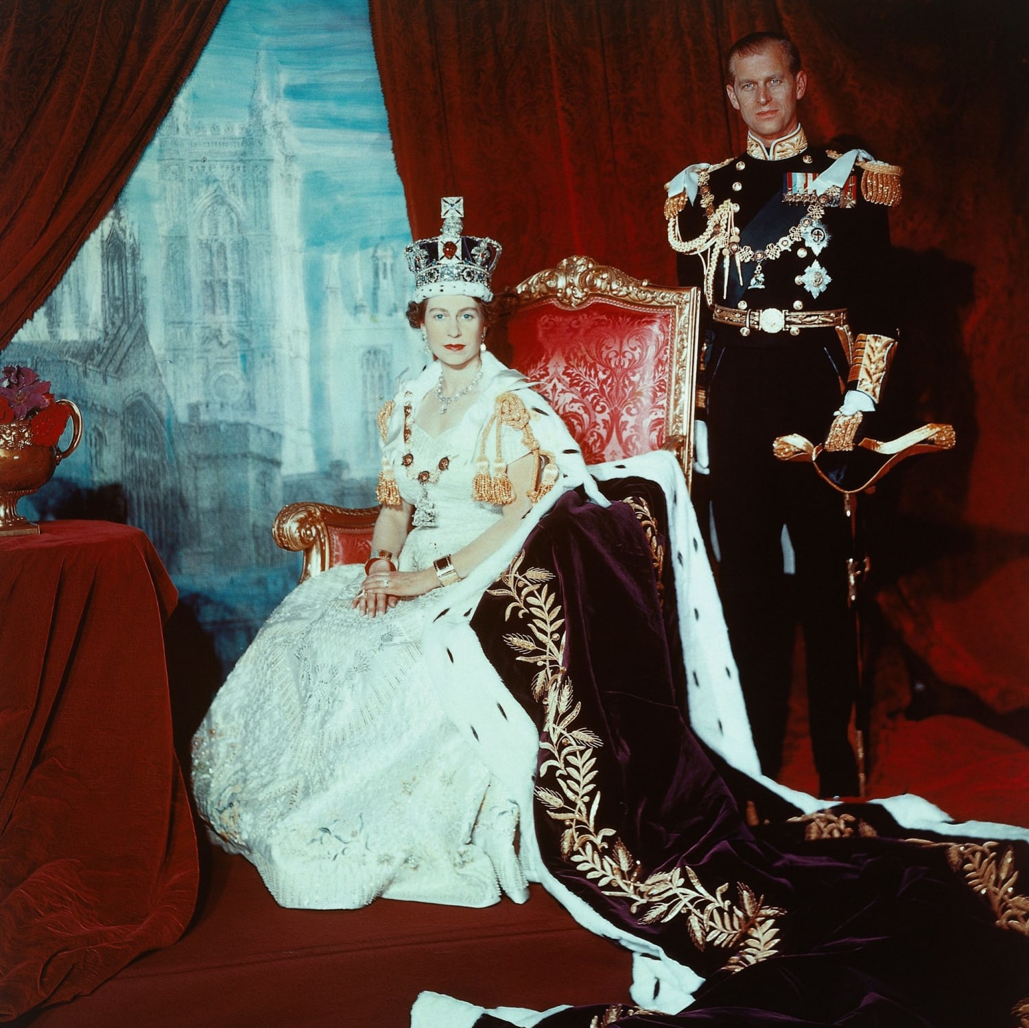 Coronation Portrait of HM Queen Elizabeth, with her Husband, HIH Prince Philip, Duke of Edinburgh, 1953 PXs]