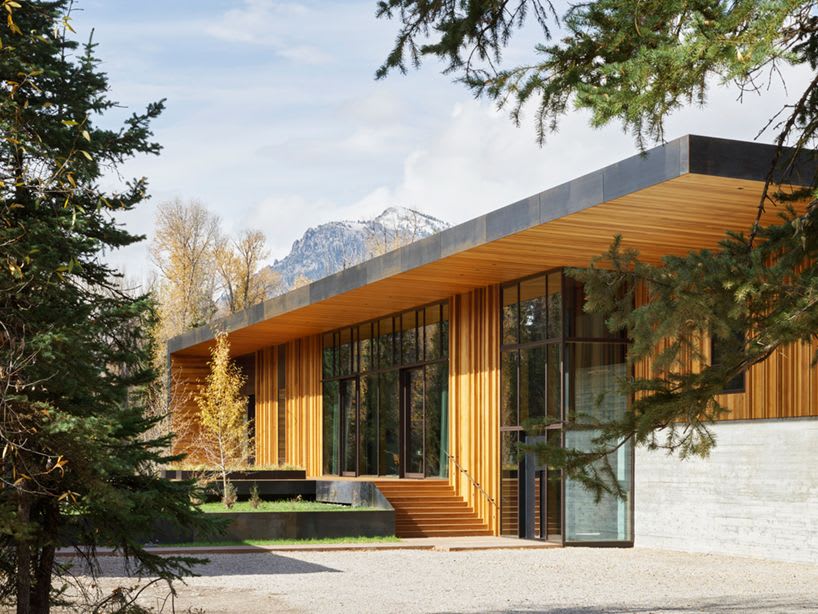 embracing the grand tetons, CLB architects brings contemporary architecture to wyoming.