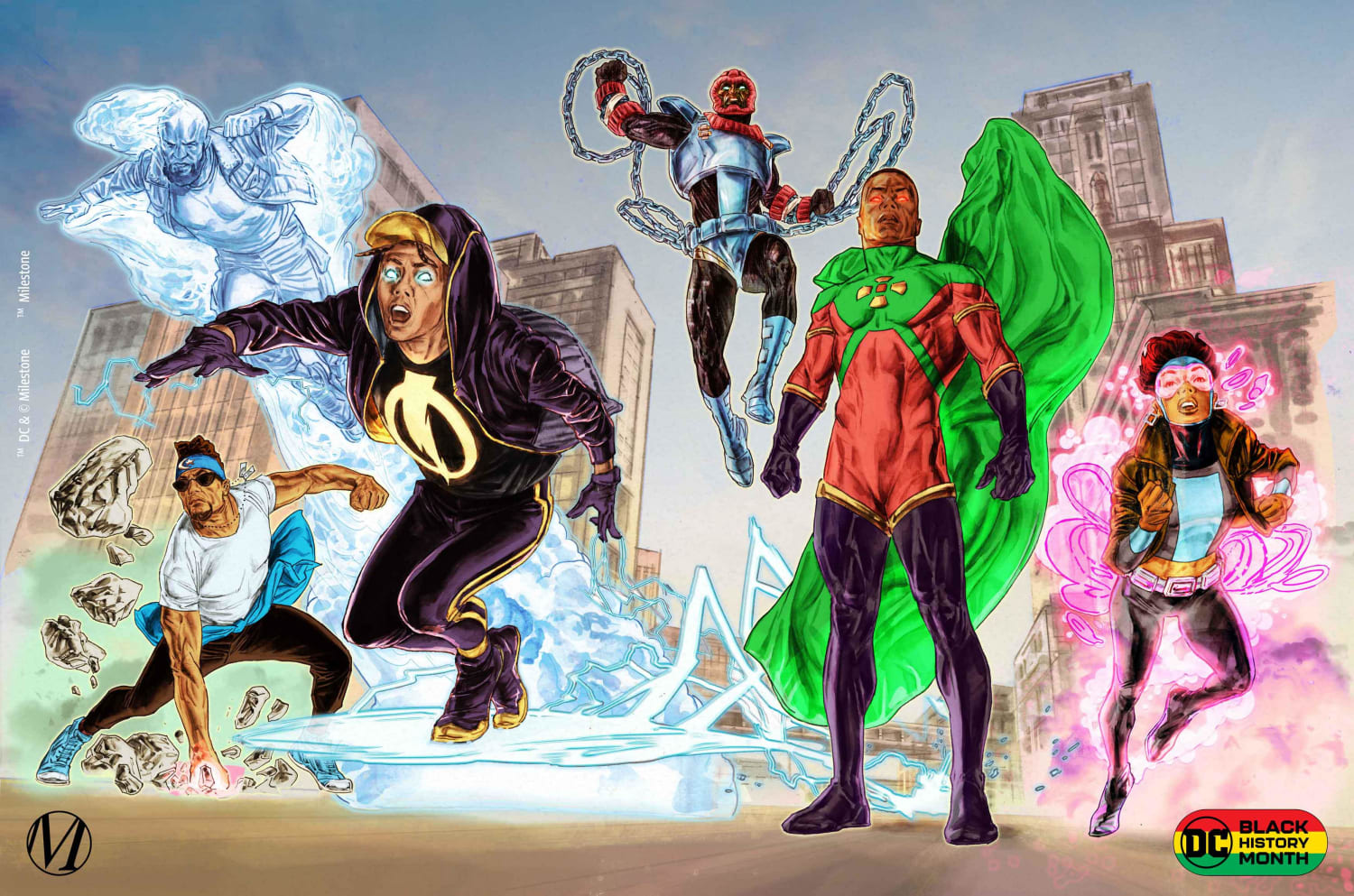 A Celebration of MILESTONE (DC Comics) Super Heroes for Black History Month, by Doug Braithwaite