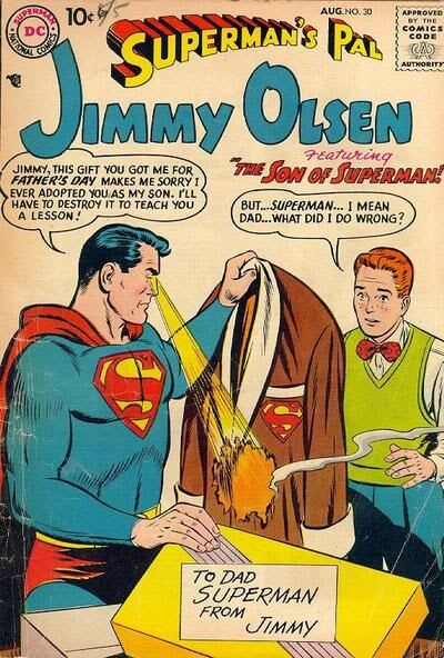 Weird Covers Daily, #19- the cover of "Superman's Pal Jimmy Olsen" #30, as should be obvious to anyone who sees it (but I have to type it here so it won't be removed this time)