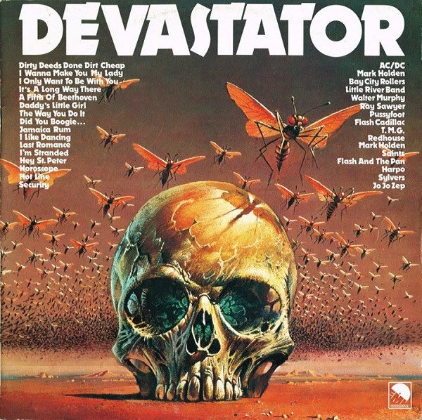 Devastator (EMI Australia, 1977). Mind blowing art by Bruce Pennington, weird choice of music to match.
