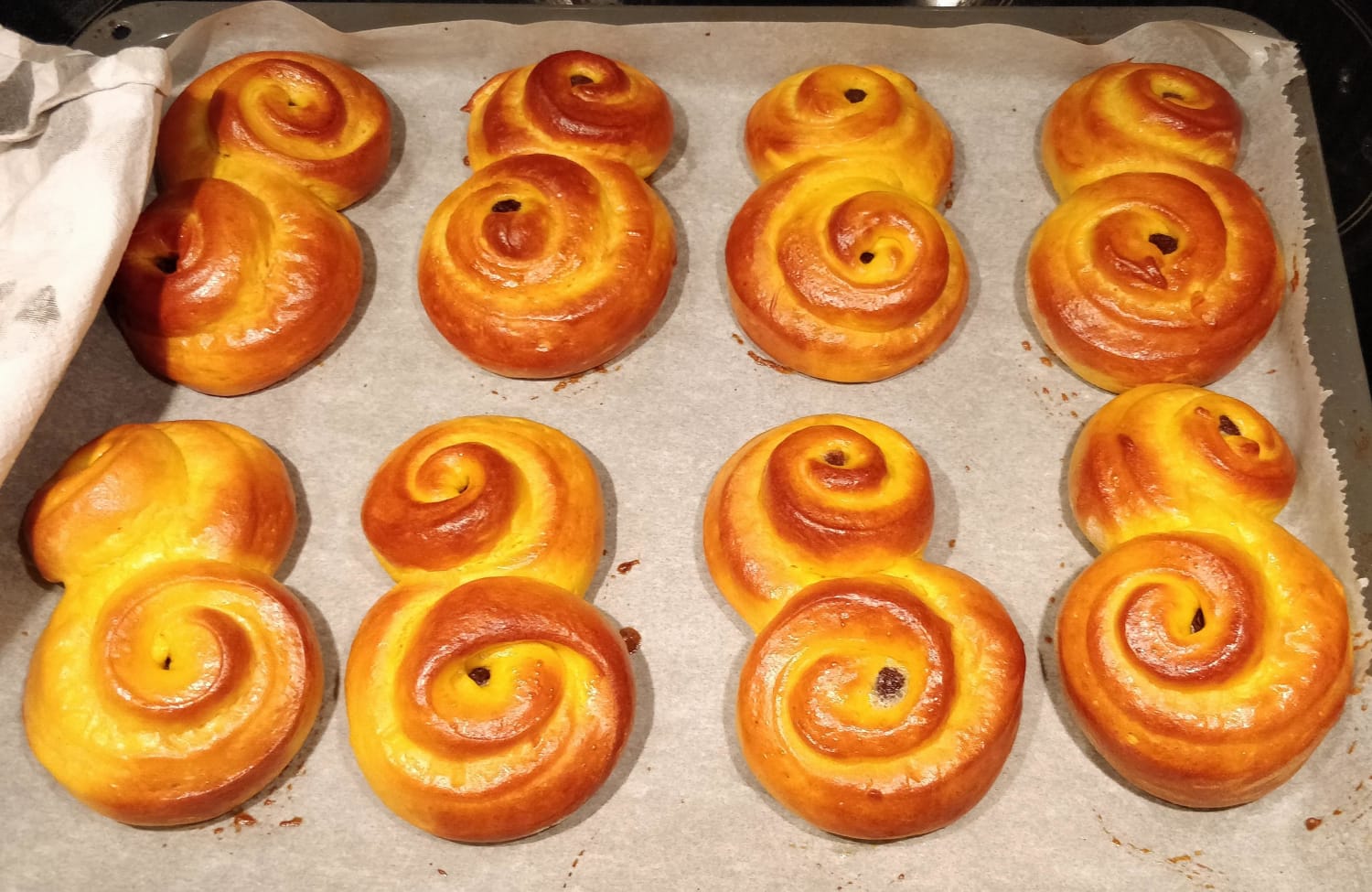 This years batch of Lussekatter! Swedish saffron buns traditionally made for Christmas