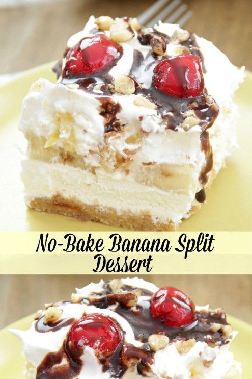 No-Bake Banana Split Dessert - Eat. Drink. Love.