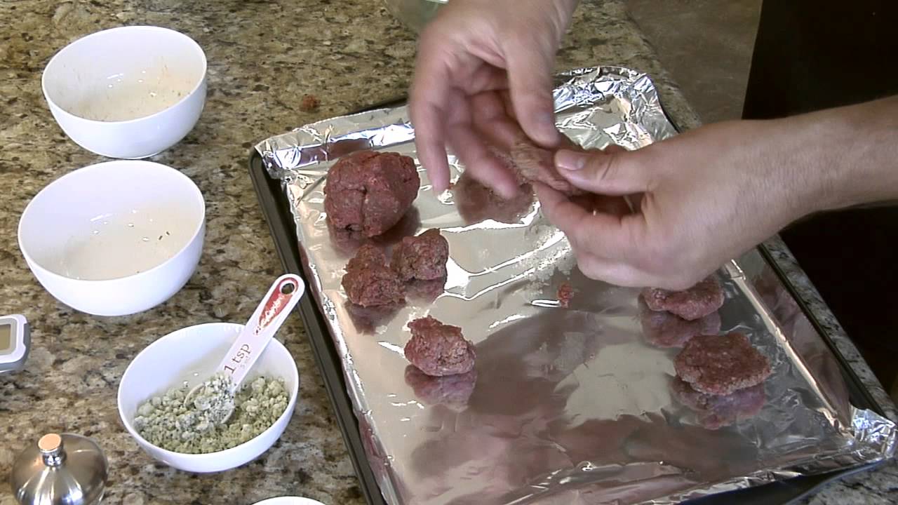 Blue Cheese-Stuffed Bacon Sliders : Cooking With Bacon