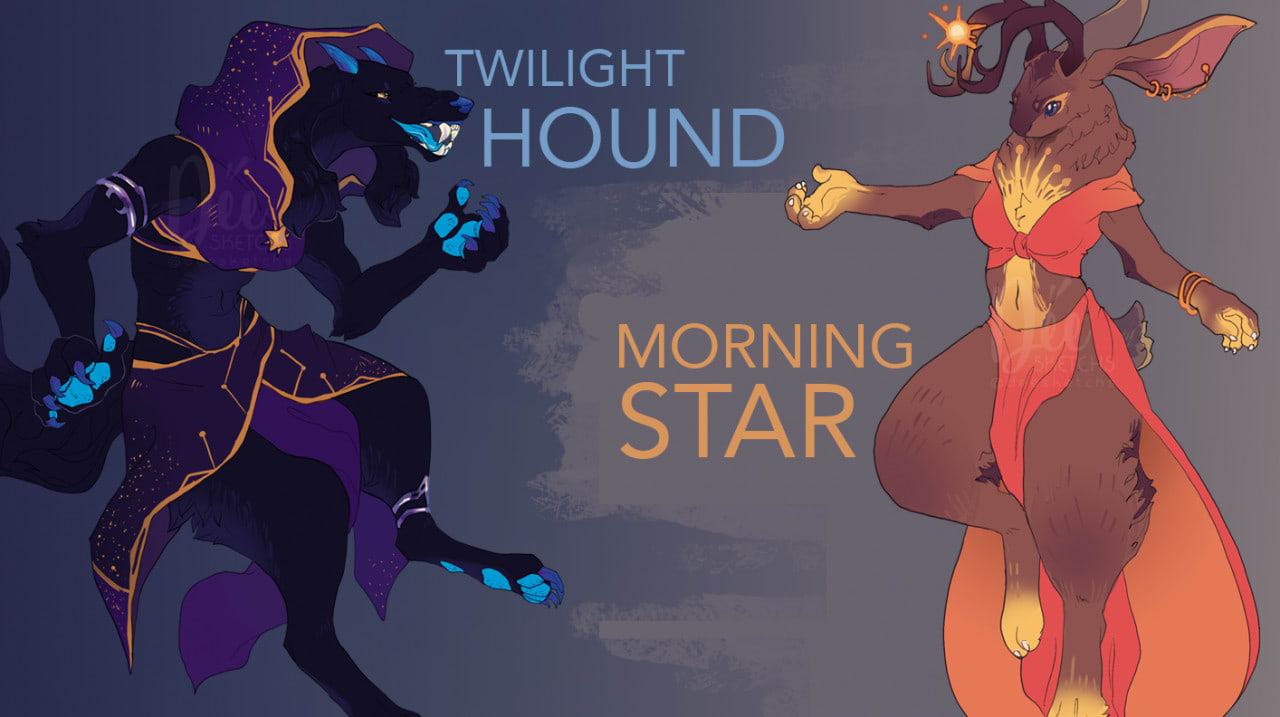 Twilight Hound & Morning Star By @DeeSketchs (ME)
