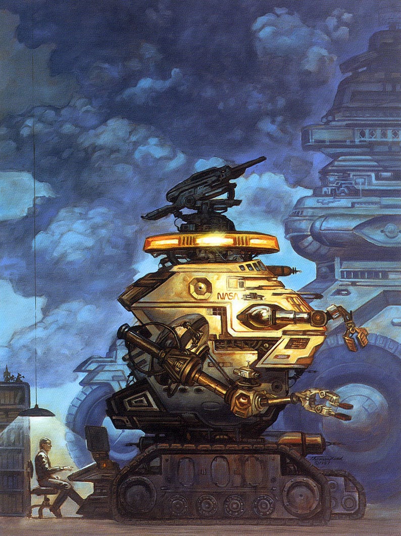 Tom Kidd cover art for "Octagon" by Fred Saberhagen, 1987.