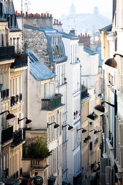 Paris Photography Romantic Rooftops of Montmartre Soft Blue - Etsy