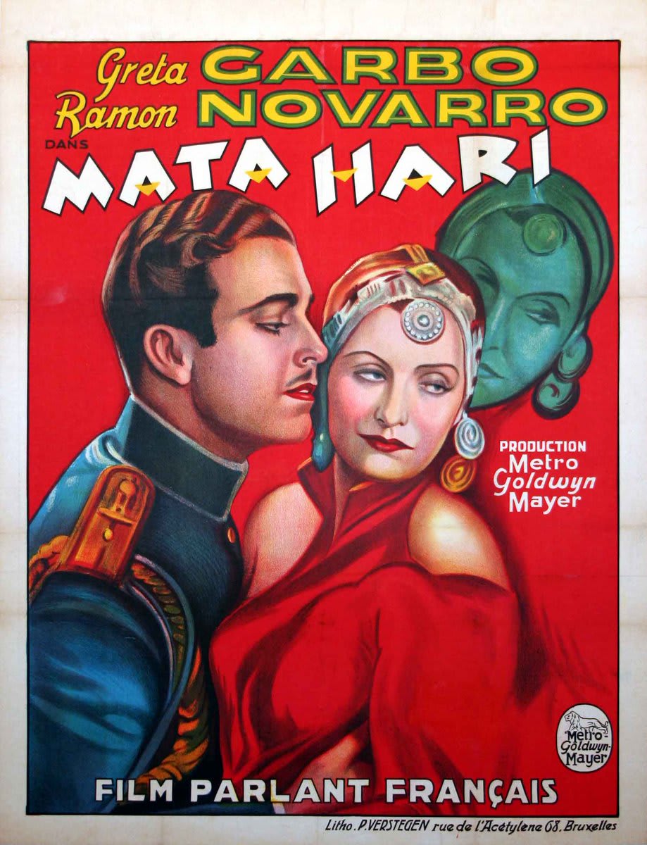 MATA HARI - Released this day in 1931 - Belgian release poster