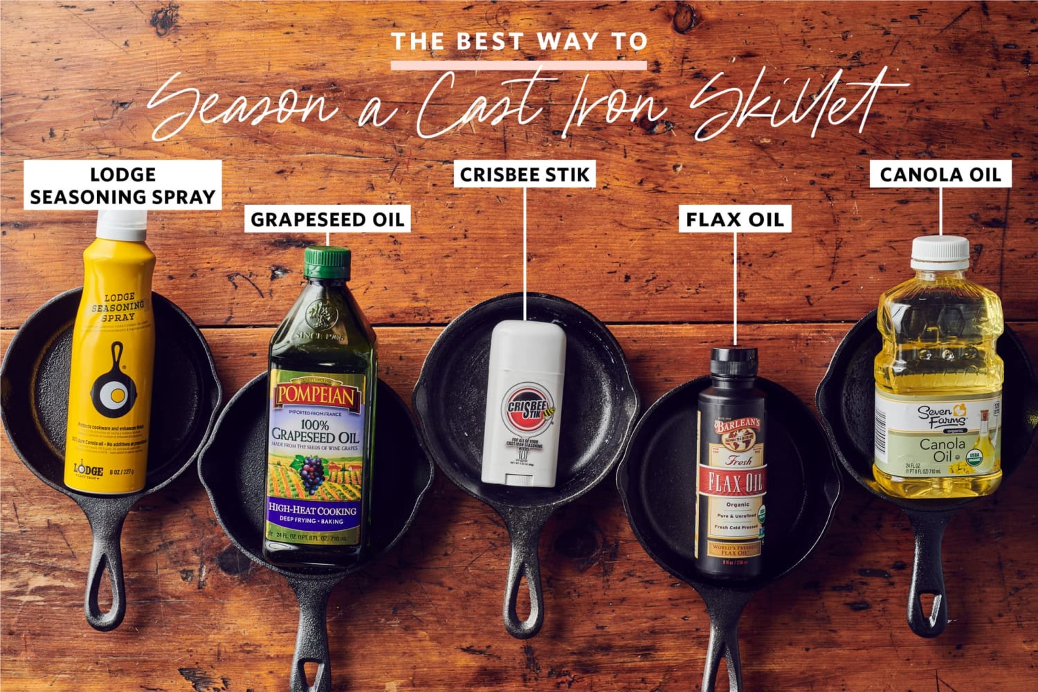 We seasoned cast iron skillets with 5 different oils — and we have a new favorite: