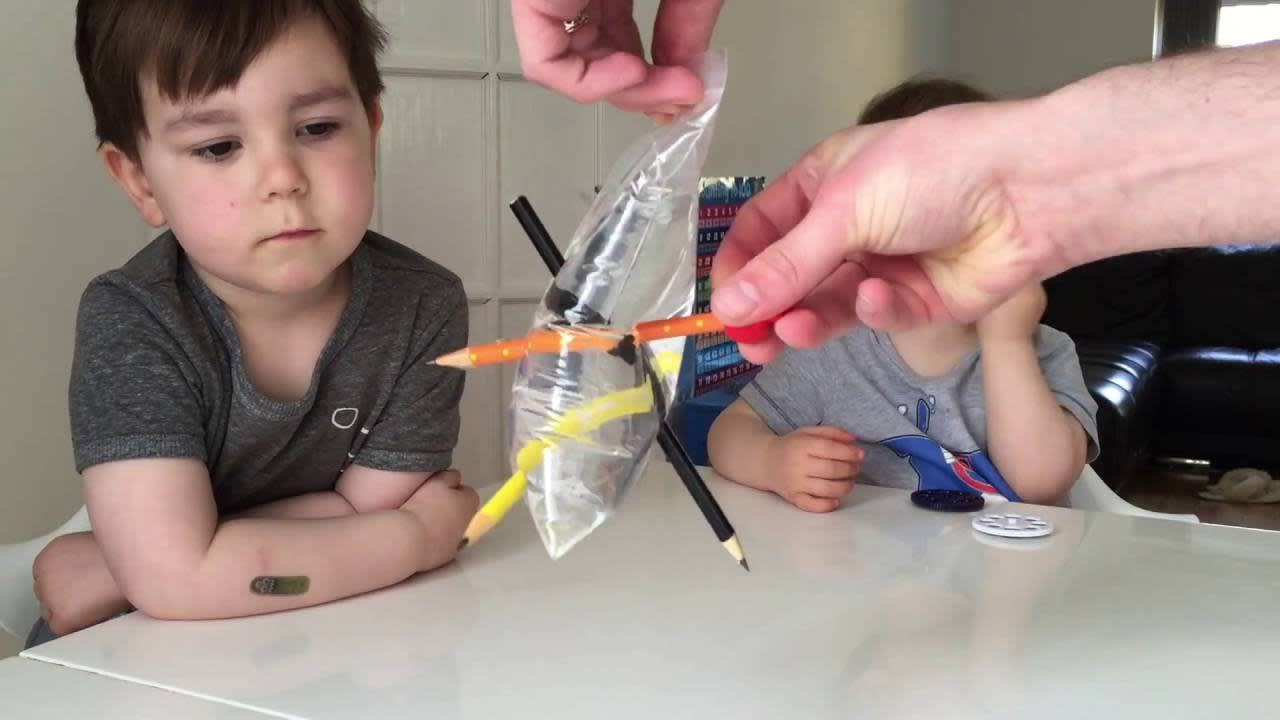 Plastic bag science experiment for kids
