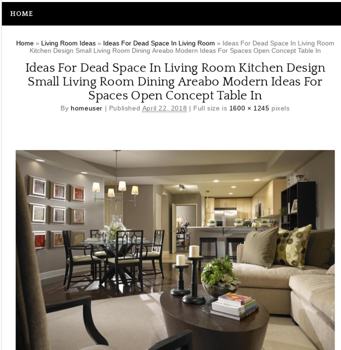 Mix Ideas For Dead Space In Living Room Kitchen Design