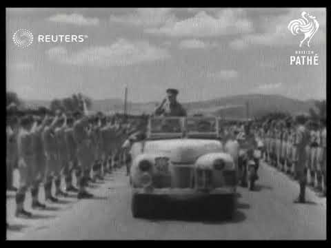 Second World War: King George VI visits Malta and inspects Eighth Army in Tripoli (1943)