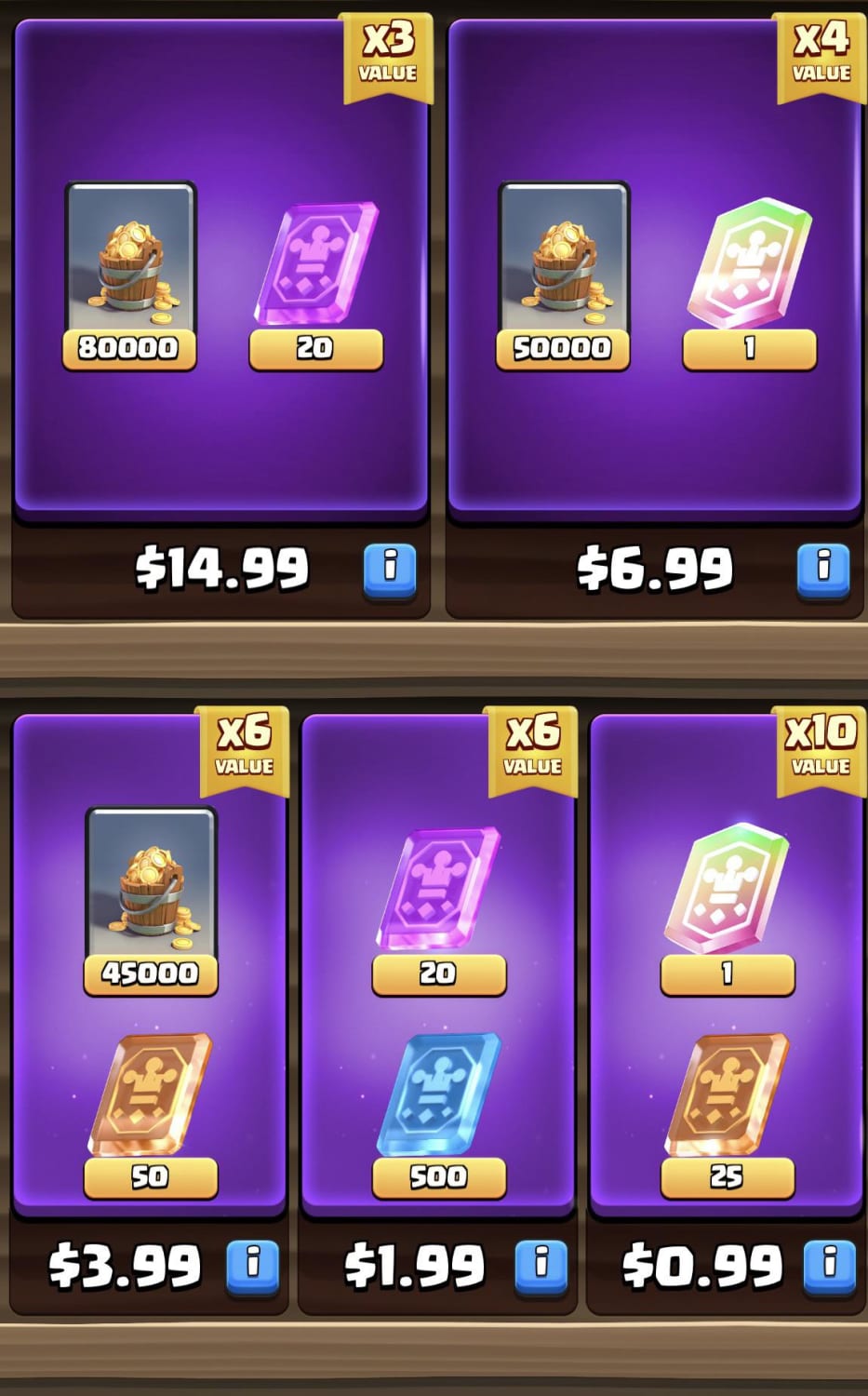 Supercell trying to swindle all of us 1 pack for $15 or 4 packs for $14