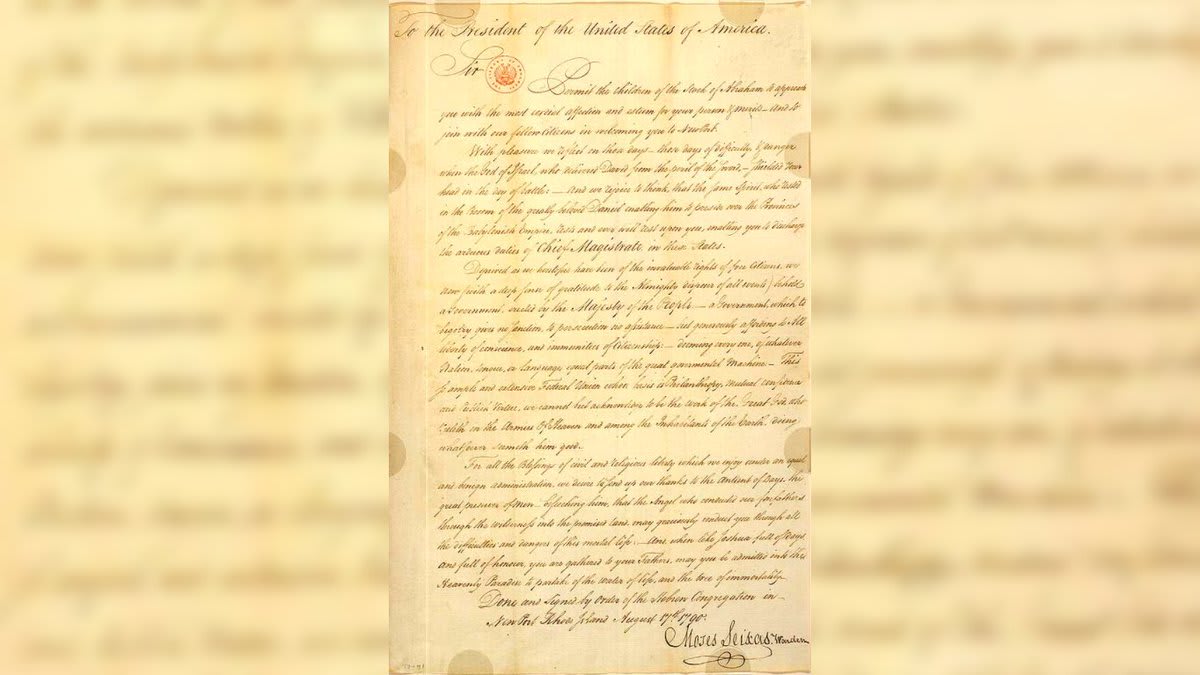 Today in History: “To Bigotry No Sanction, To Persecution No Assistance." Hebrew Congregation External presents congratulatory address to President Washington, 1790