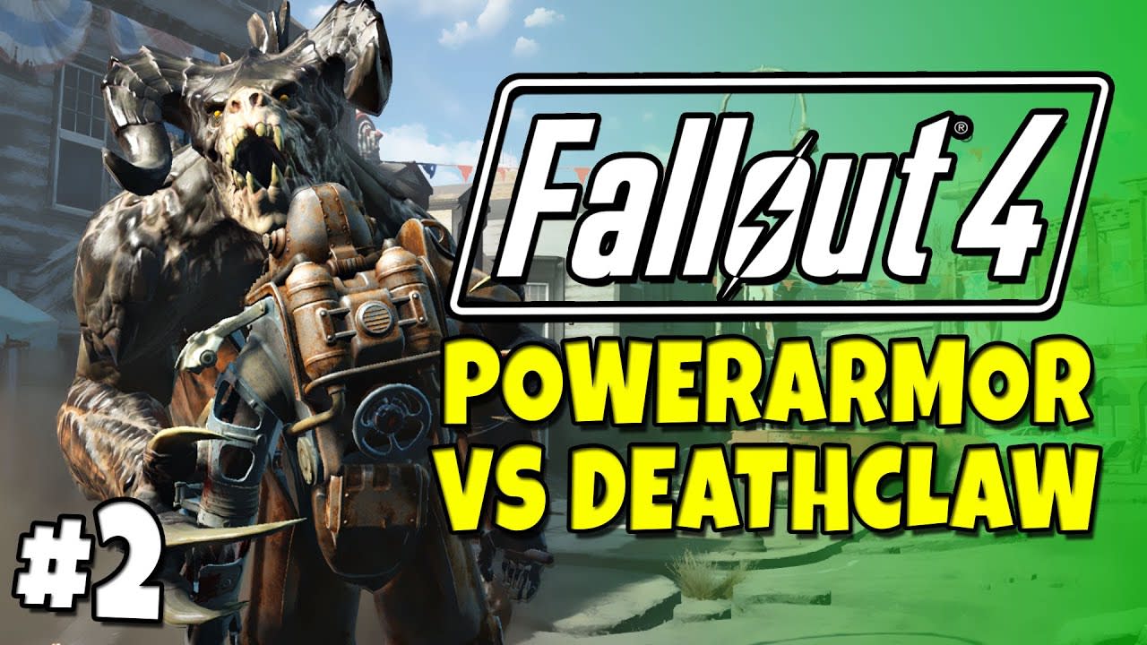 Fallout 4 - Powerarmor Vs Deathclaw "E3 Spoilers" #2